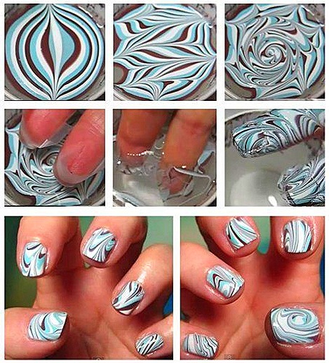 Водный дизайн ногтей гель-лаком - Best Nails блог Татьяны Cool